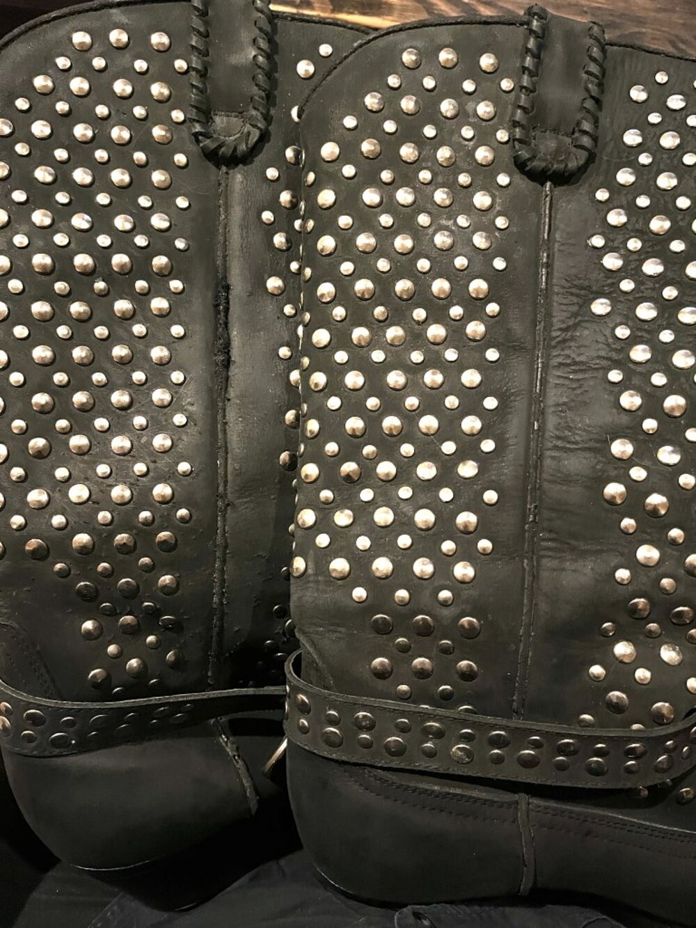 Jeffrey Campbell Studded Black Leather Boots size 8 - Picture 8 of 8